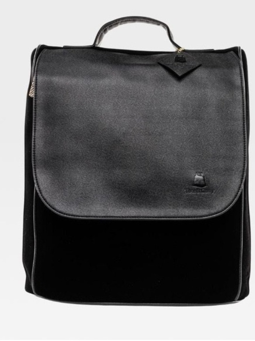 Tote&Carry Black Velvet Luxe Backpack Convertible Travel Bag